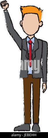 business man character campaing staff people Stock Vector