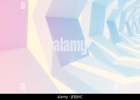 Abstract colorful digital background, high-tech tun concept, 3d illustration useful as a screen wallpaper Stock Photo