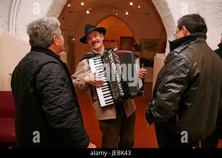 Italy Marche Castelfidardo (AN): Civic Accordion International Museum. Performance of accordionists Stock Photo