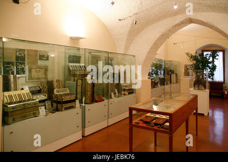 Italy Marche Castelfidardo (AN): Civic international museum of accordion  the rooms of museum Stock Photo