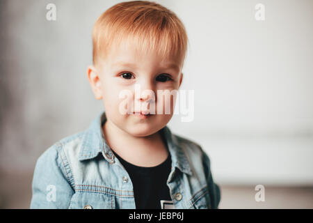 Little Redhead Boy Stock Photo