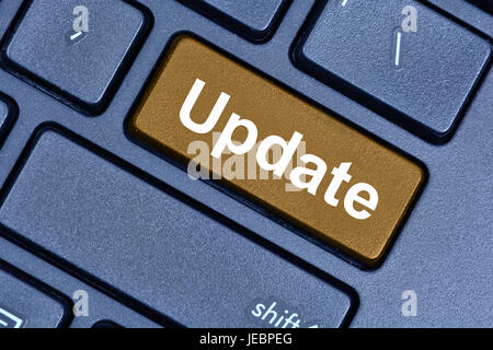 Update word on keyboard button pc Stock Photo