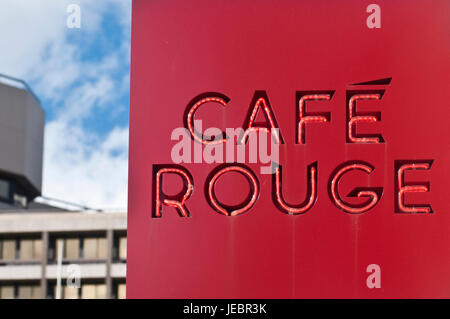 Cafe rouge Logo from a branch  located in central London. Stock Photo