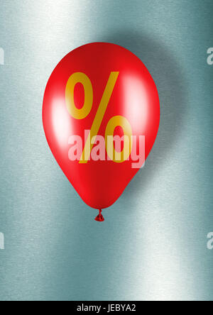 Balloon with percent sign, Stock Photo