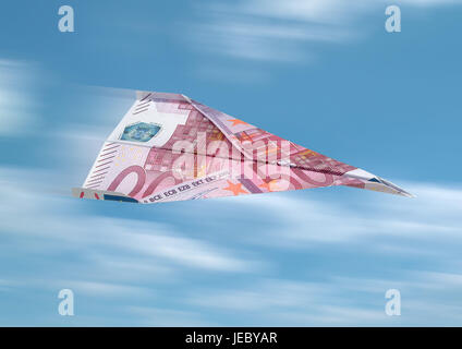 Paper airplane from eurolight, Stock Photo