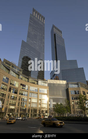 The USA, America, New York, Manhattan, Columbus Circle, time Warner centre, Stock Photo
