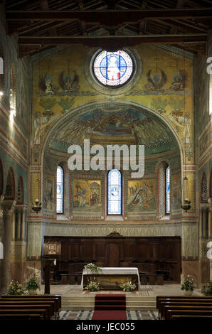 Italy, Tuscany, Chiusi, cathedral, interior view, Stock Photo