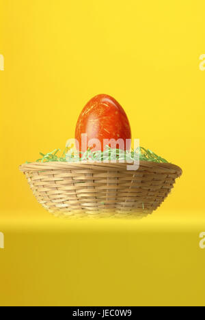 Easter egg in Easter nest, Stock Photo