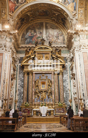 Italy, Rome, church Santa Maria Maggiore, inside, mass in the Cappella Borghese, Stock Photo