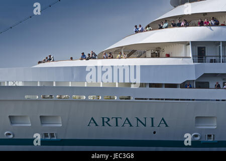 Germany, Hamburg, the Elbe, harbour, cruise ship, detail, Stock Photo