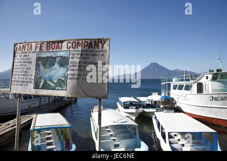 Guatemala, Atitlan lake, volcanoes, boots, Stock Photo