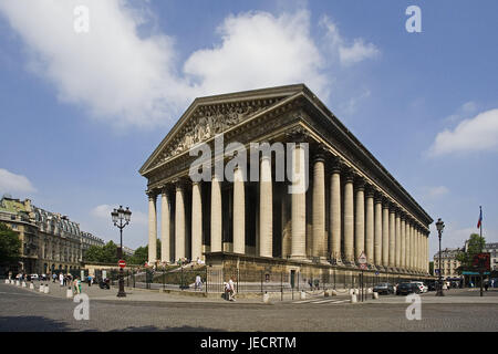 France, Paris, Eglise Sainte Marie Madeleine, capital, church, fame temple, colonnaded temple, structure, architecture, place of interest, destination, tourism, Stock Photo