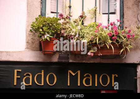 Portugal, Lisbon, Old Town, Alfama, restaurant, music, Fado, culture, tradition, Stock Photo