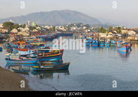 Boots in the harbour of Nha Trang, Vietnam, Stock Photo