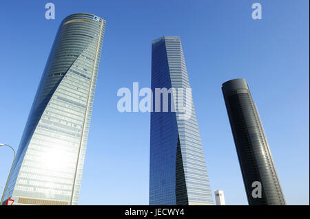 Spain, Madrid, Torre Espacio, Torre de Cristal, Torre Sacyr Vallehermoso, Stock Photo