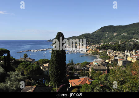 Italy, Liguria, Riviera Tu the Levant, view at Santa Margherita Ligure, Stock Photo