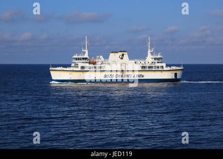 Gozo Channel Line ferry ship crossing between islands of Malta and Gozo Stock Photo