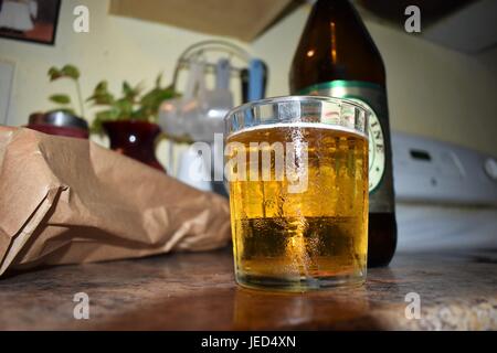 An Ice Cold Beer on a Nice Day Stock Photo