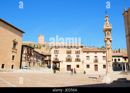 Plaza Mayor. Peñaranda de Duero, Burgos province, Castilla Leon, Spain. Stock Photo