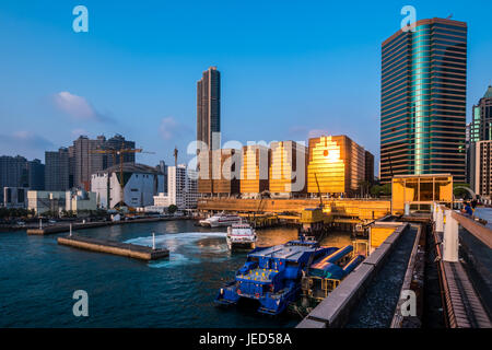 China ferry terminal , Hong Kong  - April 4, 2017 : Ferry services from China Ferry Terminal offer convenient and comfortable travel to Hong Kong’s ne Stock Photo