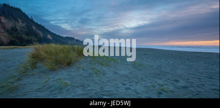 Sunset on the beach at Gold Bluffs Campground Stock Photo