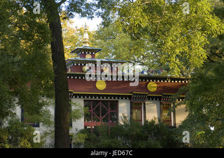 France, Paris, Bois de Vincennes, international Buddhist institute, Stock Photo