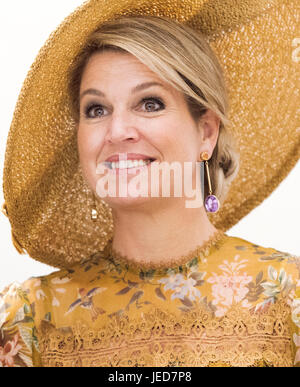Milan, Italy. 23rd June, 2017. Queen Máxima of The Netherlands at Design Museum Triennale in Milano, on June 23, 2017, visting Italian heritage sector, Water and exposition Global Denim Awards control on the last day of the State visit to Italy Photo : Albert Nieboer/Netherlands OUT/Point de Vue OUT - NO WIRE SERVICE - Photo: Albert Nieboer/RoyalPress/dpa/Alamy Live News Stock Photo
