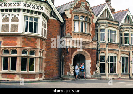 Bletchley Park house and grounds England main entrance Imitation game Codebreaker Enigma German Germany Nazi war historic history  house Stock Photo