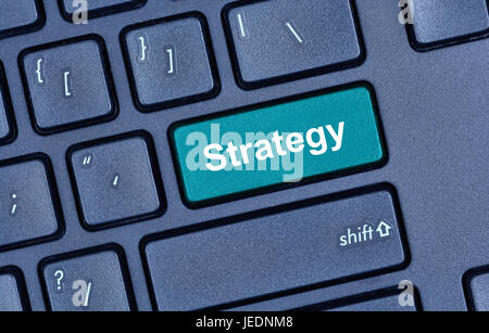 Strategy word on computer keyboard button Stock Photo