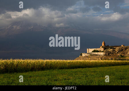 Khor Virap Monastery in Armenia. Stock Photo