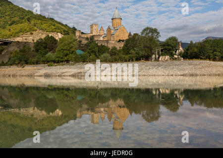 Ananuri Church and Monastery in Georgia. Stock Photo