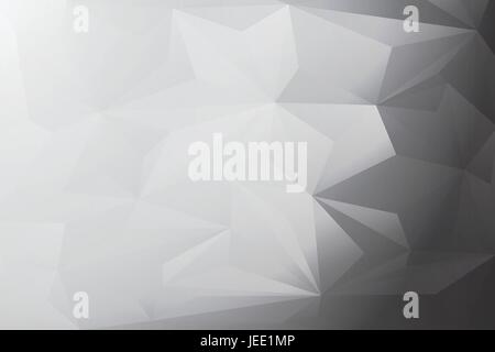 Abstract white-black background with lowpoly,triangle-shapes Stock Vector
