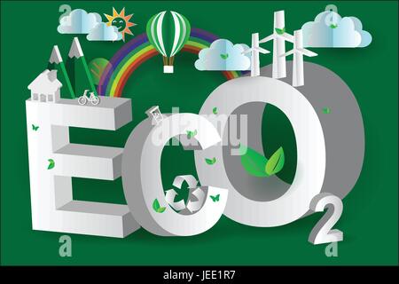 eco green city design,3d,isometric,vector Stock Vector