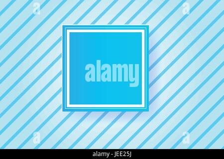 frame blue line background.paper cut style,vector Stock Vector