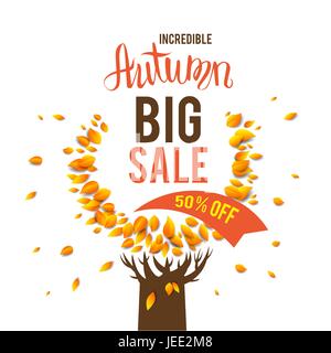 Autumn big sale Stock Vector