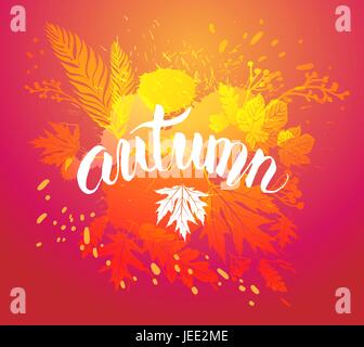 Fall leaves background Stock Vector