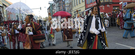 Germany, Baden-Wurttemberg, Rottweil, Rottweiler fool's guild, procession, Stock Photo
