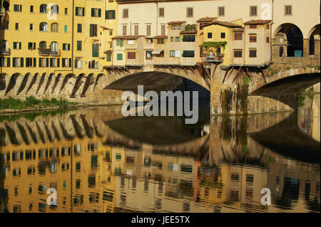 Italy, Tuscany, Florence, Ponte Vecchio, Stock Photo