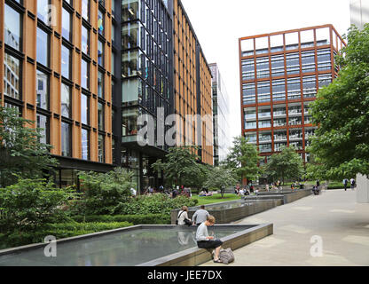 St Pancras Square, London. The new office development next to St Pancras International Station. Home to Google's new London HQ Stock Photo