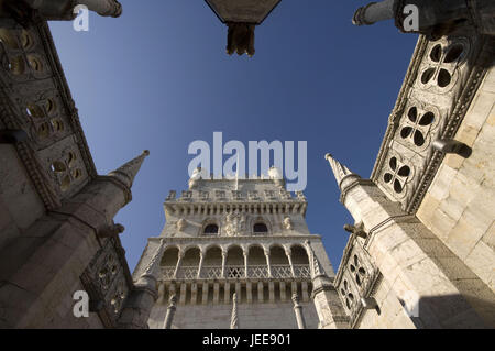 Heaven, court, Torre de Belem, Lisbon, Portugal, Stock Photo