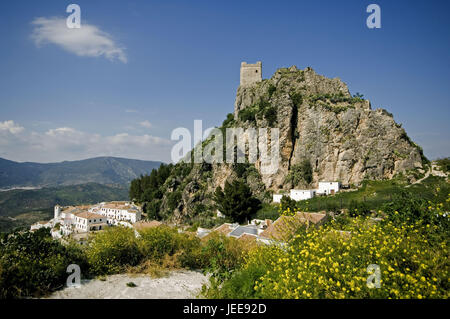 Local view, Zahara de la Sierra, Andalusia, Spain, Stock Photo