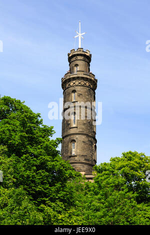 The Nelson Monument on Calton Hill, Edinburgh, Scotland. Stock Photo