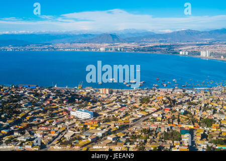 Panorama of La Serena and Coquimbo, Chile Stock Photo