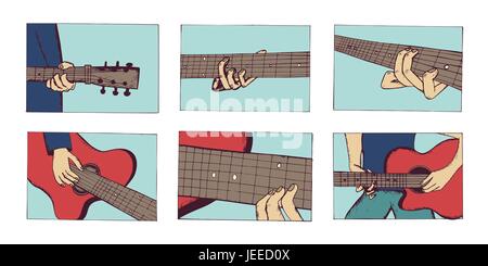 Artist playing musical instrument Stock Vector