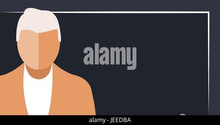 Vector icon of businessman on visiting card Stock Vector