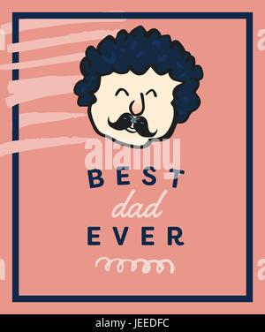 Vector icon set of fathers day greeting card Stock Vector