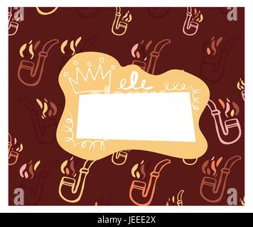 Vector of card with smoking pipe design Stock Vector