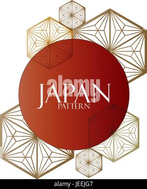 Japanese pattern background vector. Cover, poster, card, platform Stock Vector