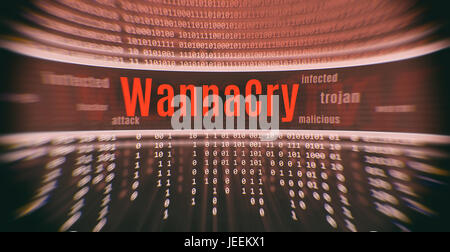 Ransomware attack WannaCry. Cyber attack. Internet security concept Stock Photo