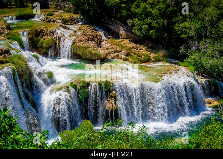 The Skradinski buk waterfall at Krka National Park in Croatia Stock Photo